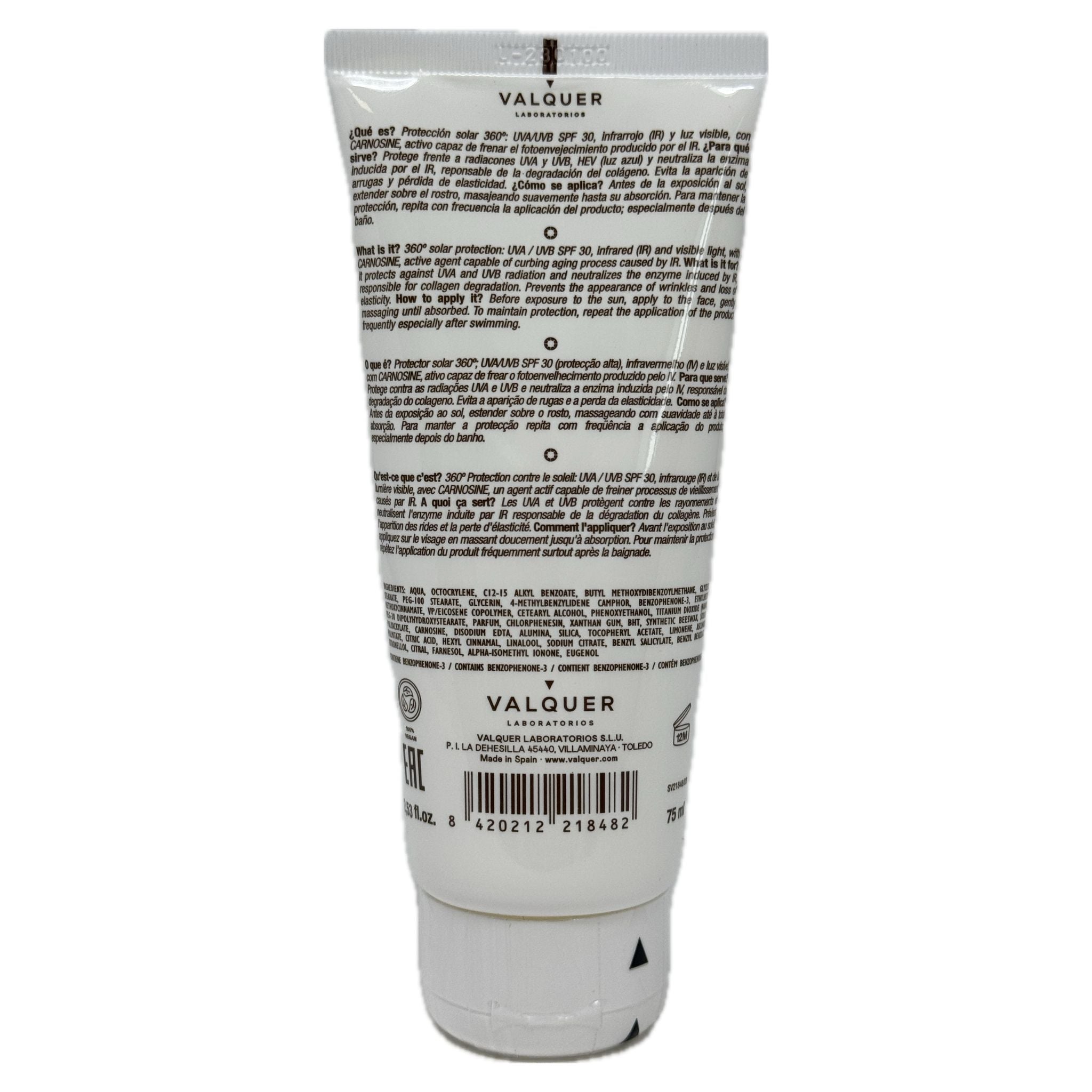 Crème solaire visage 360º SPF 30 - 75 ml