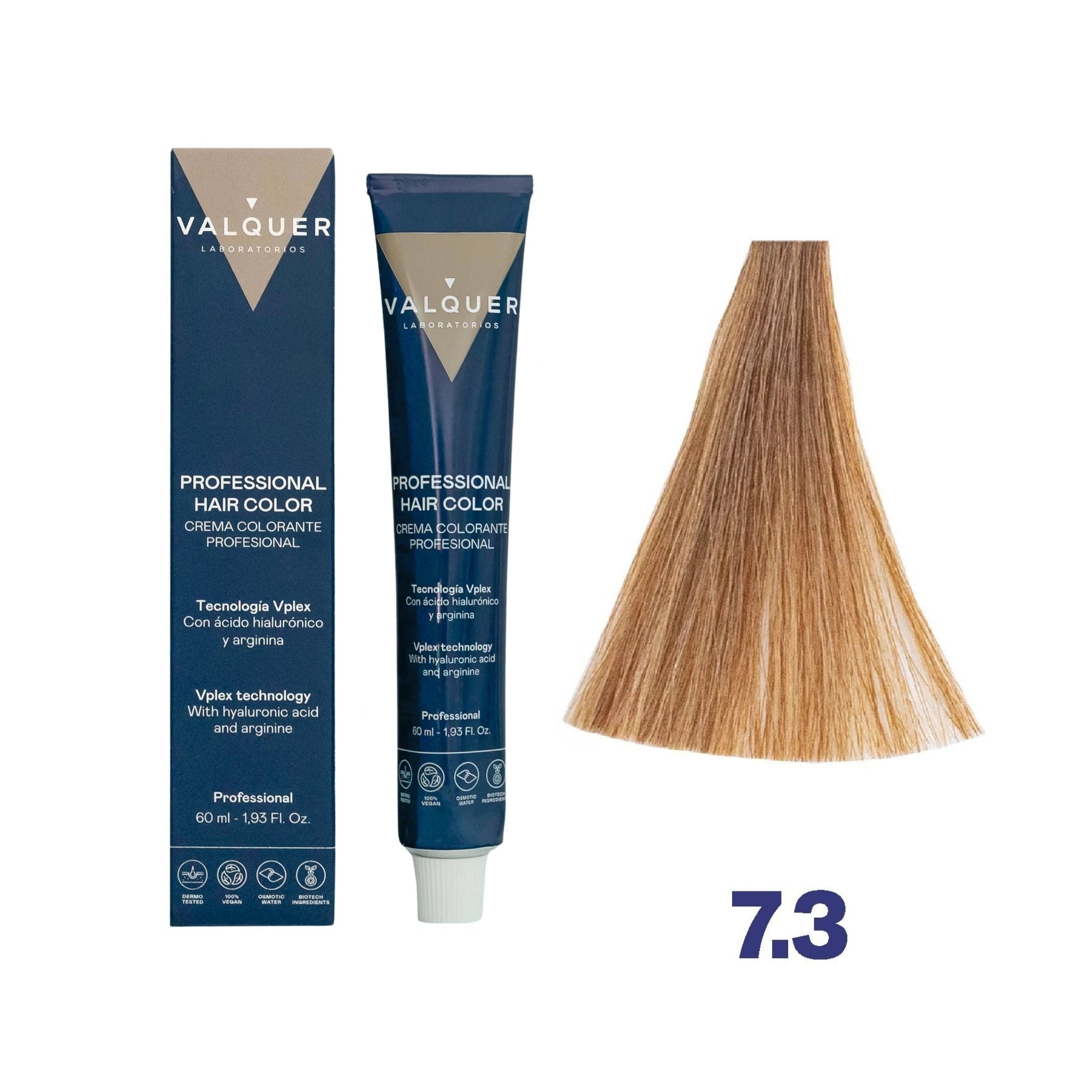 Teinture 7.3 Blond Doré Moyen - 60 Ml