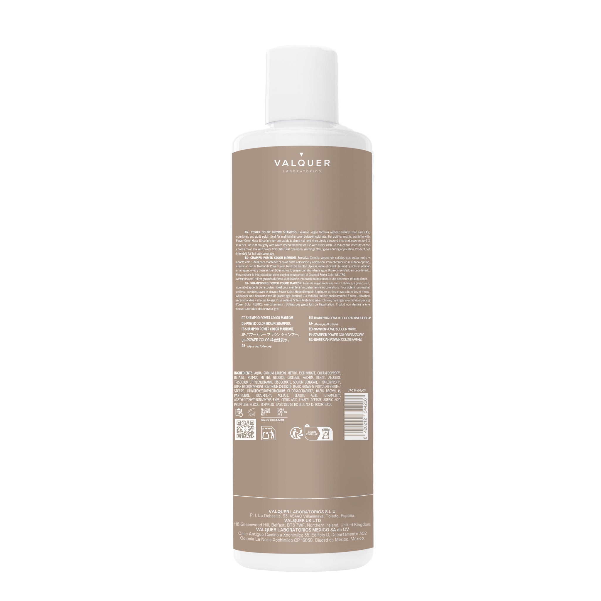 Shampoing couleur châtain - Power Color - 400 ml