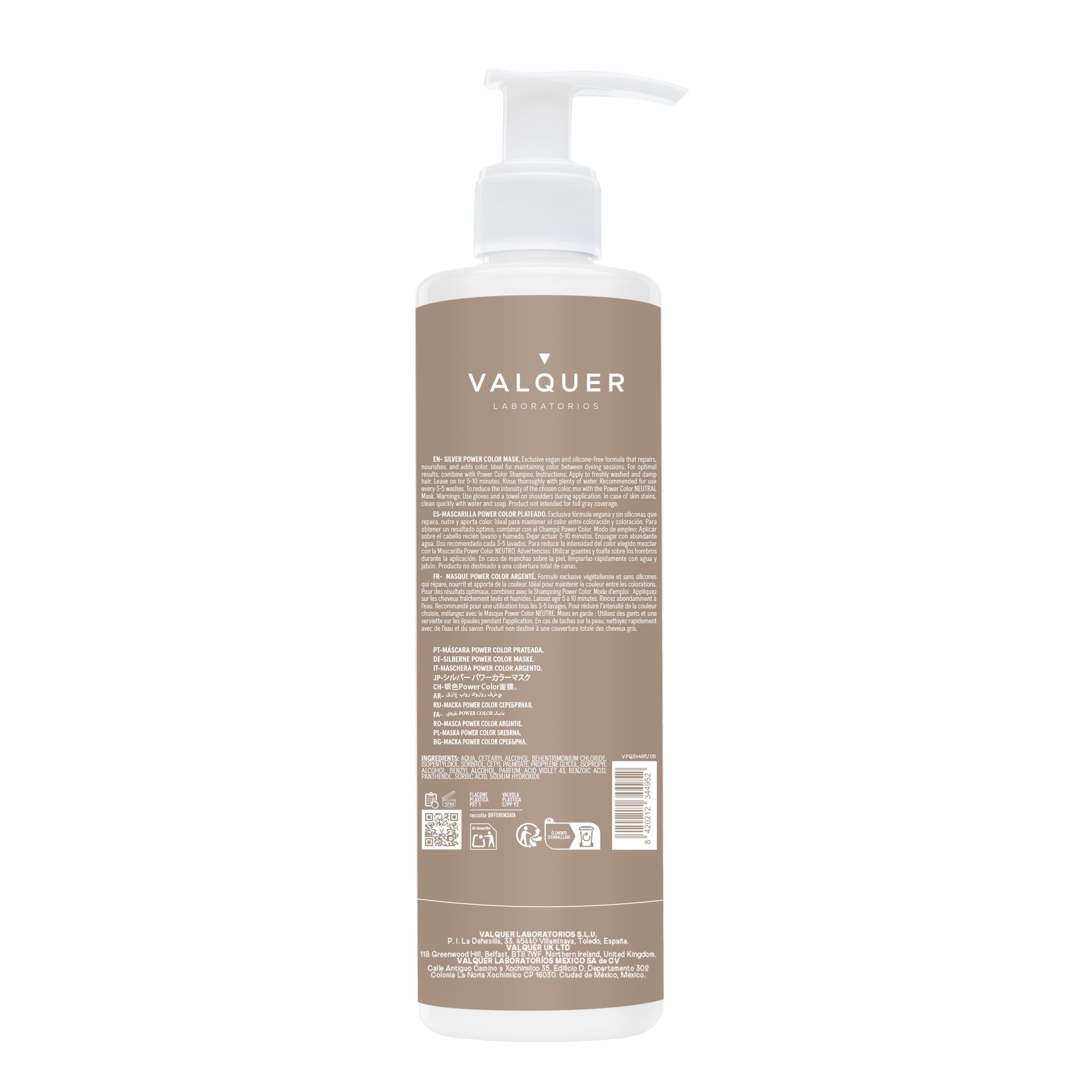 Mascarilla color gris plata - Power Color - 275 ml